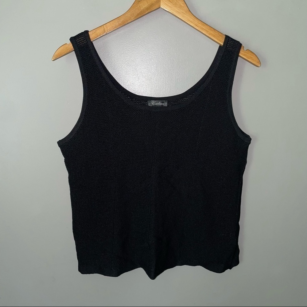 Caelian Black knit tank top